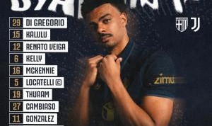 开云中国-尤文vs帕尔马首发：DV9、穆阿尼先发，维加、凯利出战